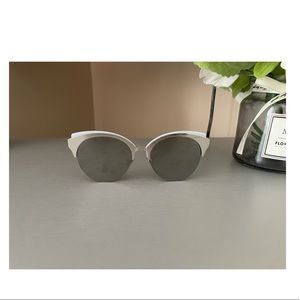 Dior Grey Silver Cat Eye Ladies Sunglasses